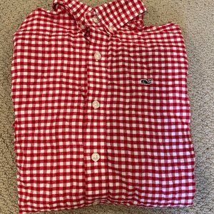 Vineyard Vines Red and White Boys Whale Shirt